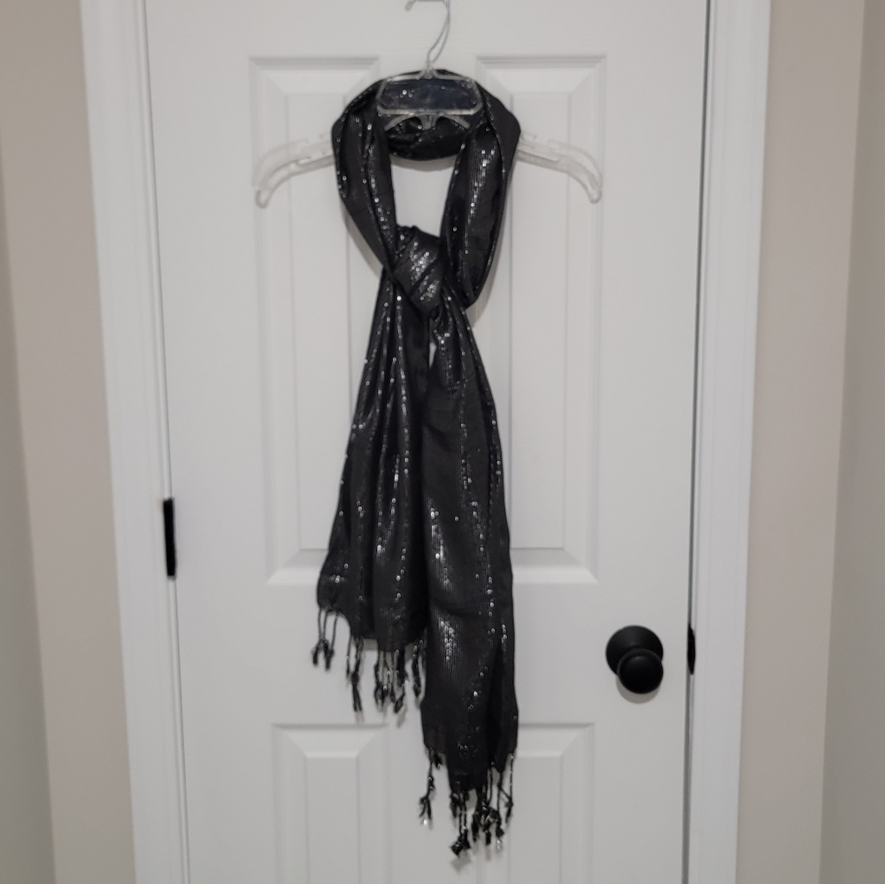 ✅️ Isabella Black/Silver Scarf
